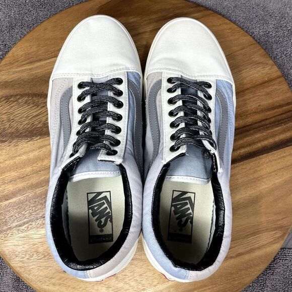 Vans Old Skool Classic White Marshmallow Blue Skate Shoe Sneaker Men's Size 10 - Picture 7 of 9